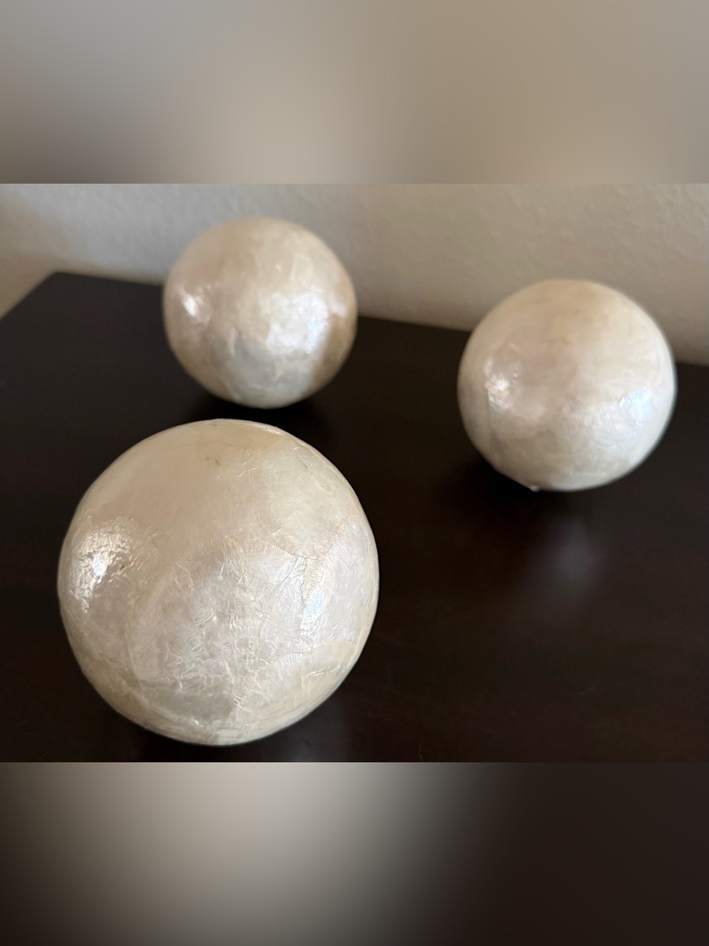 Pier 1 Decorative Orbs Set of 3 | 4” Spheres Home Decor - Picture 2 of 5